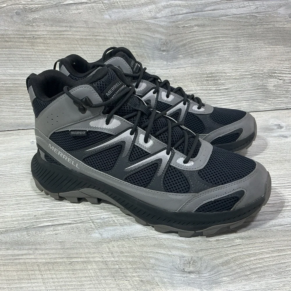 Merrell Tempo EXP Mid Waterproof Hiking Boot J038275 Charcoal Men's Size 11.5